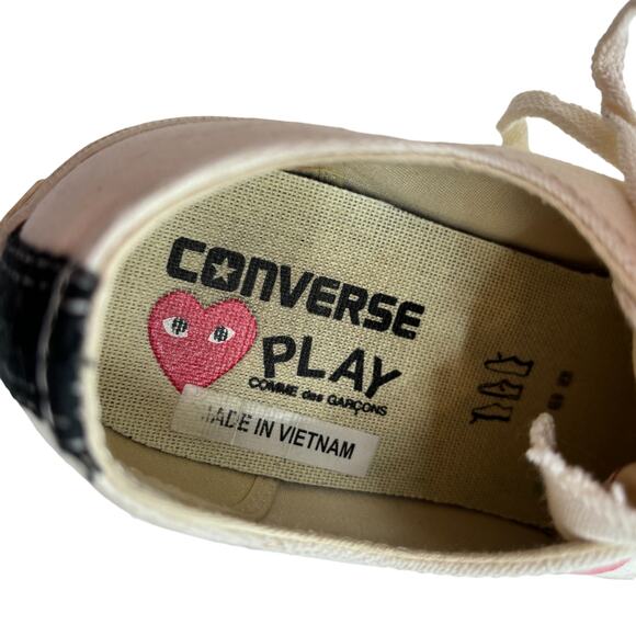 Converse x PLAY COMME DES GARÇONS CDG Play Low Off White Sneakers - Picture 10 of 12